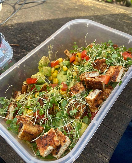 Cajun tofu Mexican salad