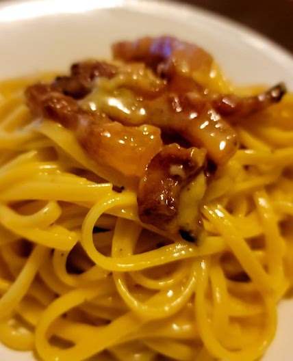 Linguine-Truffle Carbonara