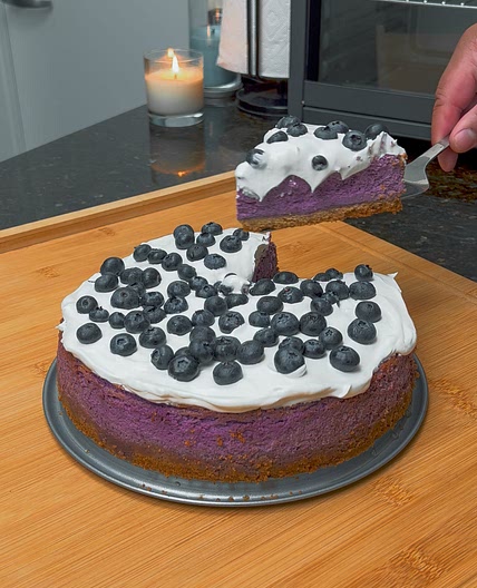 Air Fryer Blueberry Cheesecake