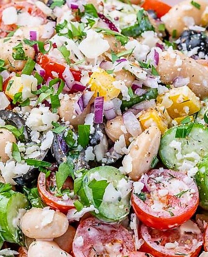 Fresh & Creamy White Bean Salad Recipe With Crisp Chopped Vegetables | Salads | 30Seconds Food
