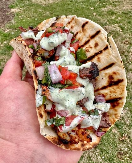 Bourbon Steak and Shrimp Fajitas