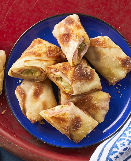 Air-Fryer Cuban Sandwich Egg Rolls