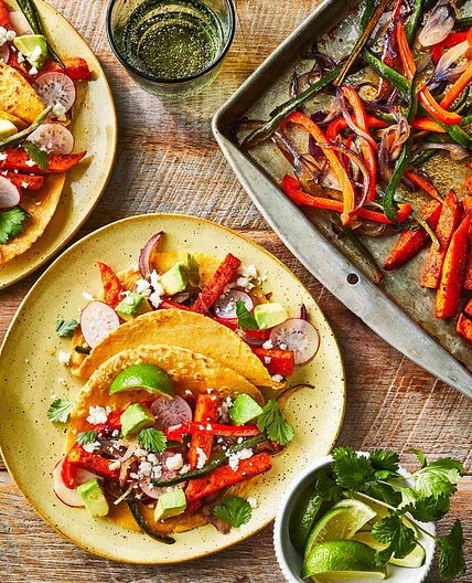 Sheet-Pan Sweet Potato Fajitas