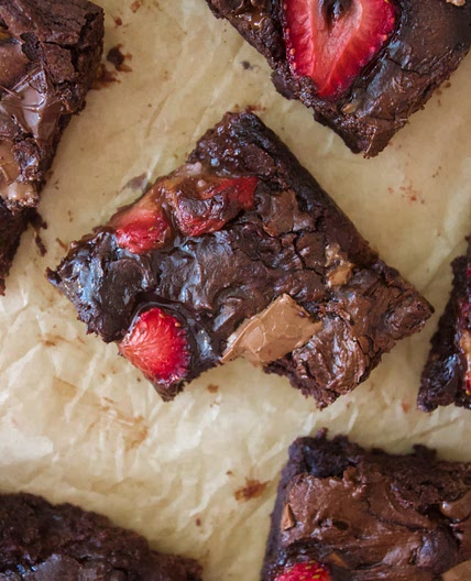 Strawberry Chocolate Chunk Brownies