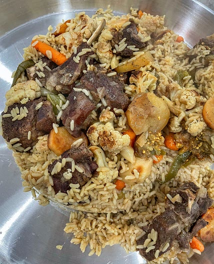 Lamb makloubeh 