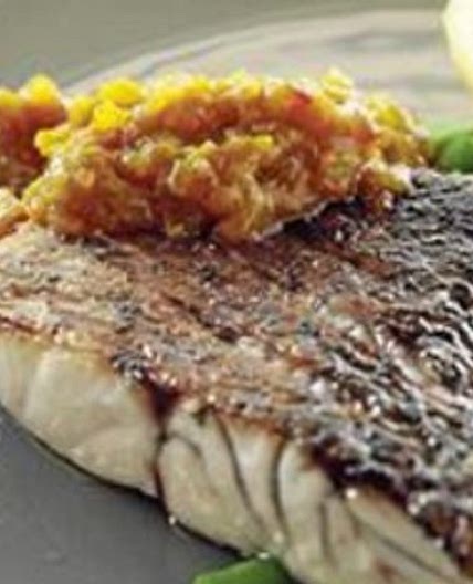 Macadamia satay sauce with barramundi