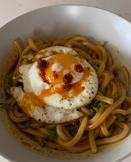 Spicy chili oil udon 