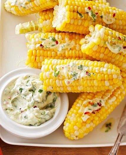 Corn on the Cob with Cilantro-Lime Butter
