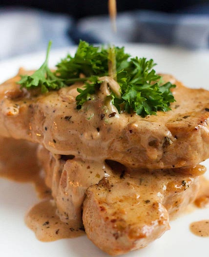 Easy Creamy Garlic Parmesan Keto Pork Chops