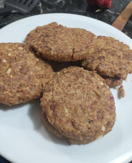 Hamburguesa de poroto blanco y soja text