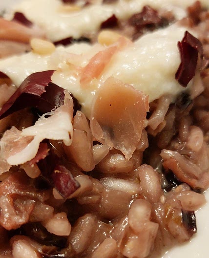 Risotto - Speck, radicchio and pecorino cream