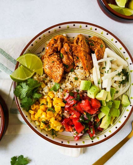 Meal-Prep Chili-Lime Chicken Bowls