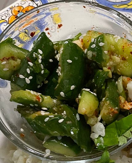 Smashed Cucumber Salad