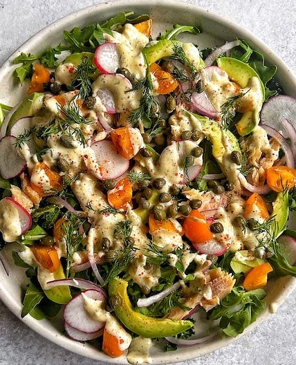 Smoked trout salad