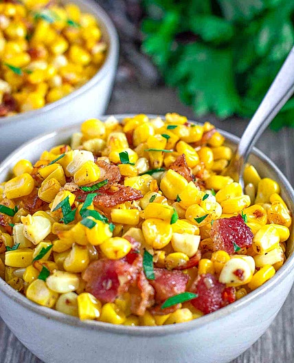 Fresh Corn and Bacon Side Dish