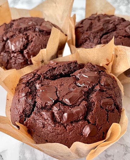 DOUBLE CHOCOLATE MUFFINS