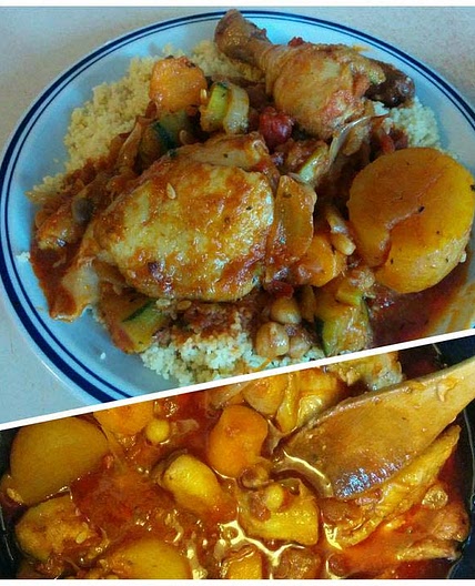 Tajine poulet merguez