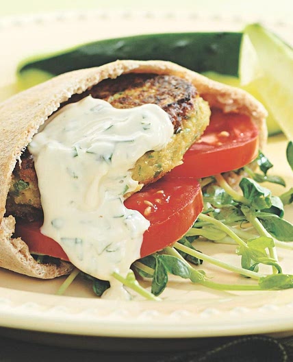 Chickpea Burgers & Tahini Sauce