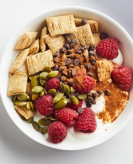 Raspberry Yogurt Cereal Bowl