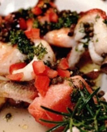 Summer skewered fish