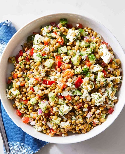 Lemony Lentil Salad with Feta