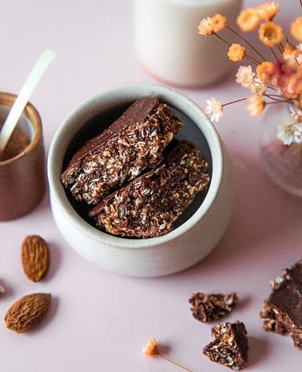 Barres sans cuisson au chocolat