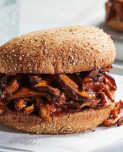 Vegan Pulled Mushroom BBQ Sandwiches