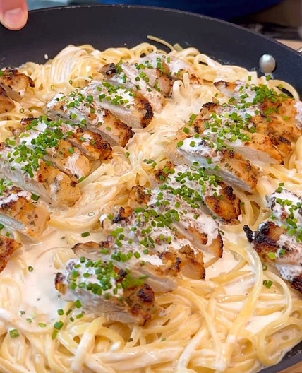 Garlic Parmesan Chicken  Alfredo 