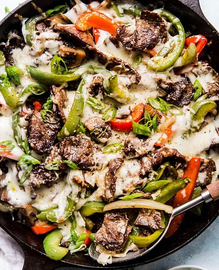 Philly Steak Cheese Skillet