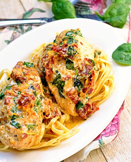 Slow Cooker Tuscan Chicken