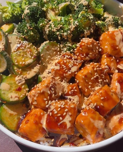 Sticky Salmon Bowls