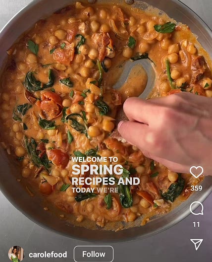 Tuscan Chickpeas by @carolefood