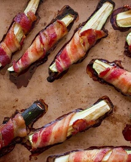 Dairy-Free Keto Bacon Wrapped Zucchini