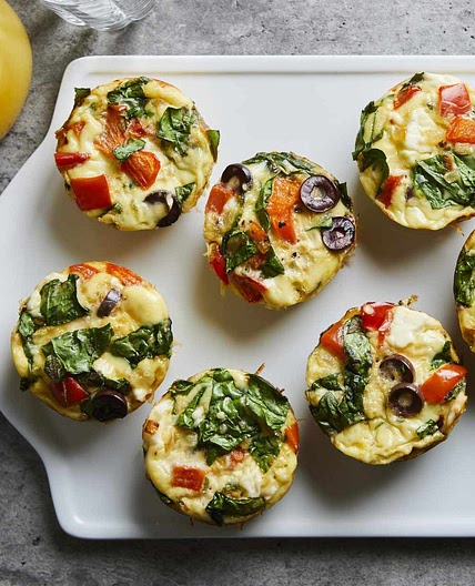Muffin-Tin Omelets with Feta & Peppers