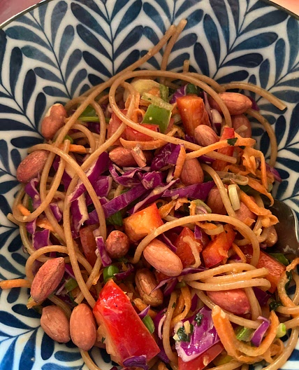 Thai peanut noodle salad
