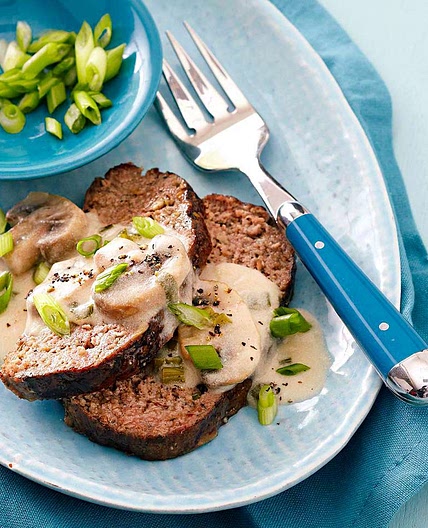 Meat Loaf with Sour Cream-Mushroom Sauce