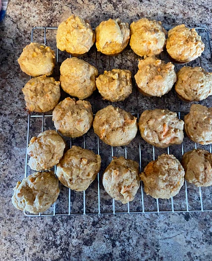 Sweet potato and banana protein muffins 