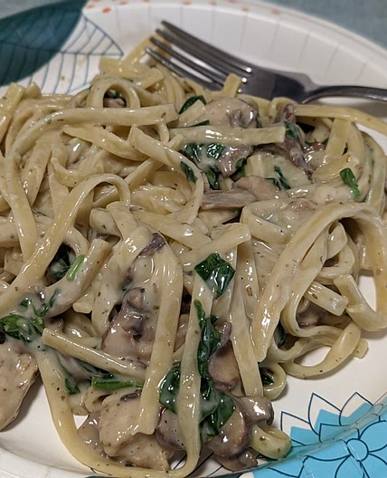 Instant Pot chicken fettuccine Alfredo