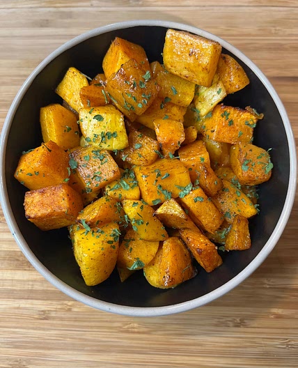 Air Fryer Maple Glazed Butternut Squash