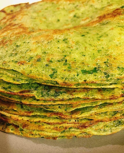 Spinach crêpes