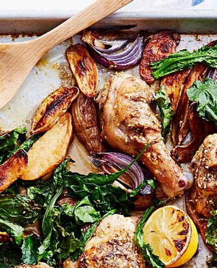 Pan-Roasted Chicken with Za'atar, Potatoes, and Greens
