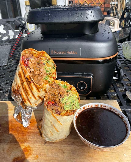 Slow Cooker BBQ Beef Shortrib Burrito