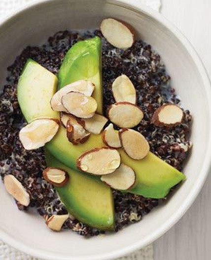 Black Quinoa with Avocado, Almonds, and Honey