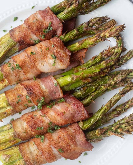Air Fryer Bacon Wrapped Asparagus Recipe