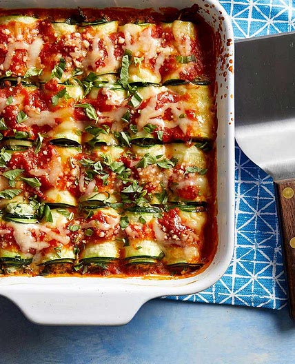 Zucchini Lasagna Rolls with Smoked Mozzarella