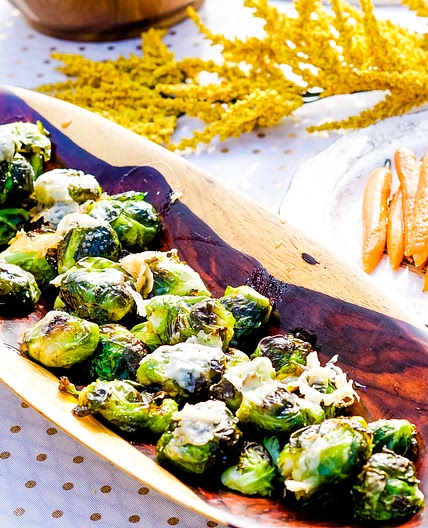 Brussels Sprouts Smash with Orange Juice Glaze Recipe