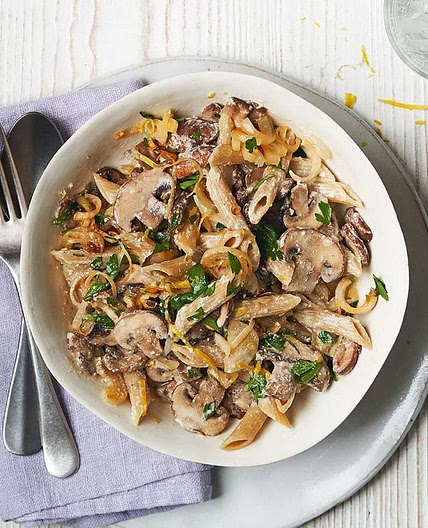Creamy mushroom & miso pasta