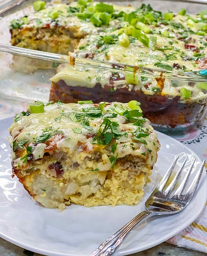 Sausage bacon breakfast casserole 
