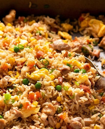 Magic Baked Chicken Fried Rice Recipe: oven and slow cooker option