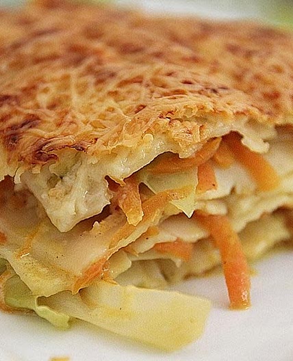 (TM6) Spitzkohl-Möhren-Lasagne mit Salbei und Muskat
